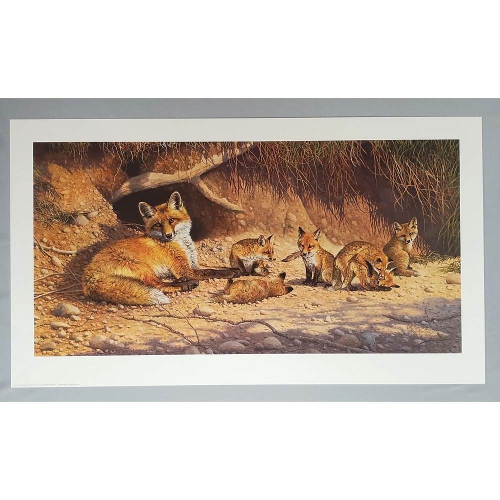 Bonnie Marris Spring Fever Red Fox Family Signed Numbered Lithograph #307/1000